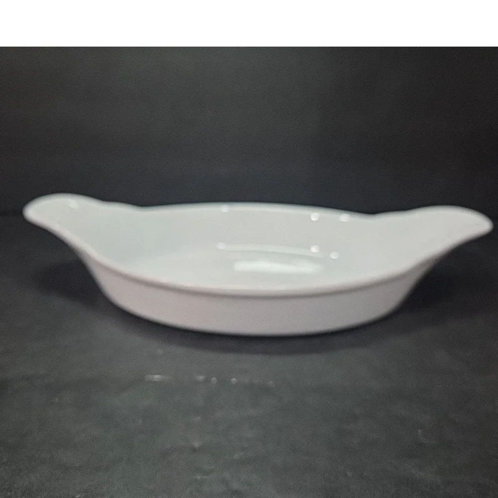 The Cellar Whiteware Oval Casserole Dish, Vintage‎ Style Bakeware, Kitchenware